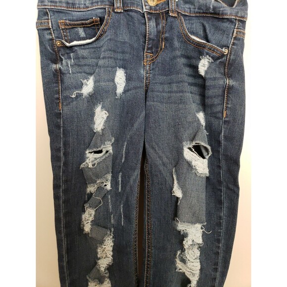Sneak Peek Skinny Jeans Heavily Distressed Size 1 - Picture 2 of 8